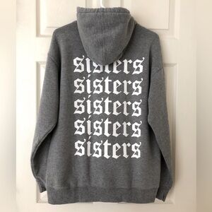Sisters Apparel Hoodie Sweatshirt Gray Heather Size Large